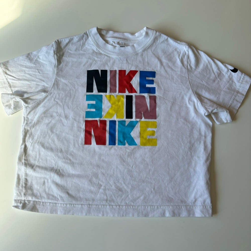 Girl’s Boxy Nike Multicolor Logo T-Shirt